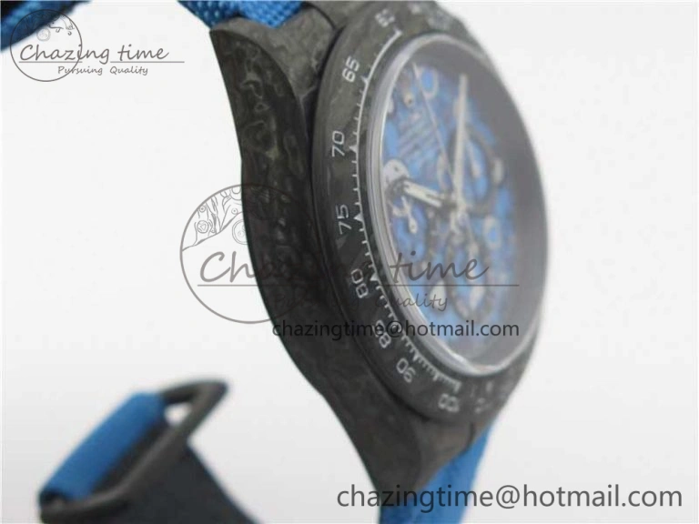WaterResistant Daytona DIW Carbon V2 WWF Best Edition Blue Dial On Blue Nylon Strap A 3103