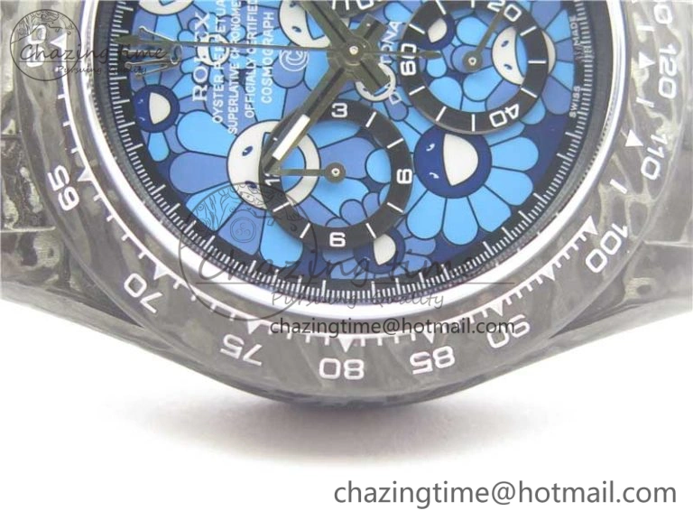 WaterResistant Daytona DIW Carbon V2 WWF Best Edition Blue Dial On Blue Nylon Strap A 3103