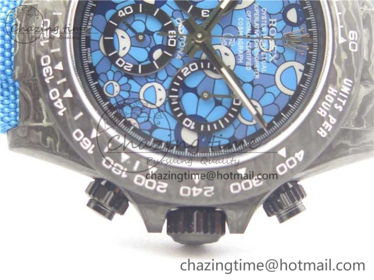 WaterResistant Daytona DIW Carbon V2 WWF Best Edition Blue Dial On Blue Nylon Strap A 3103