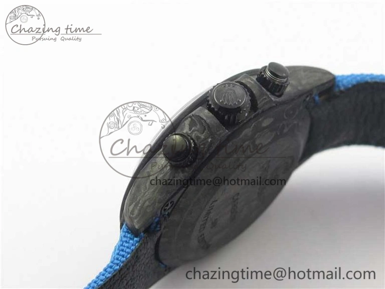 WaterResistant Daytona DIW Carbon V2 WWF Best Edition Blue Dial On Blue Nylon Strap A 3103