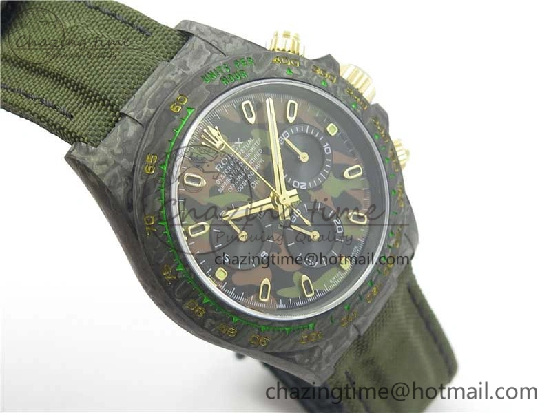 SmartChoice Daytona DIW Carbon V2 WWF Best Edition Camouflage Green Dial On Green Nylon Strap A 3107