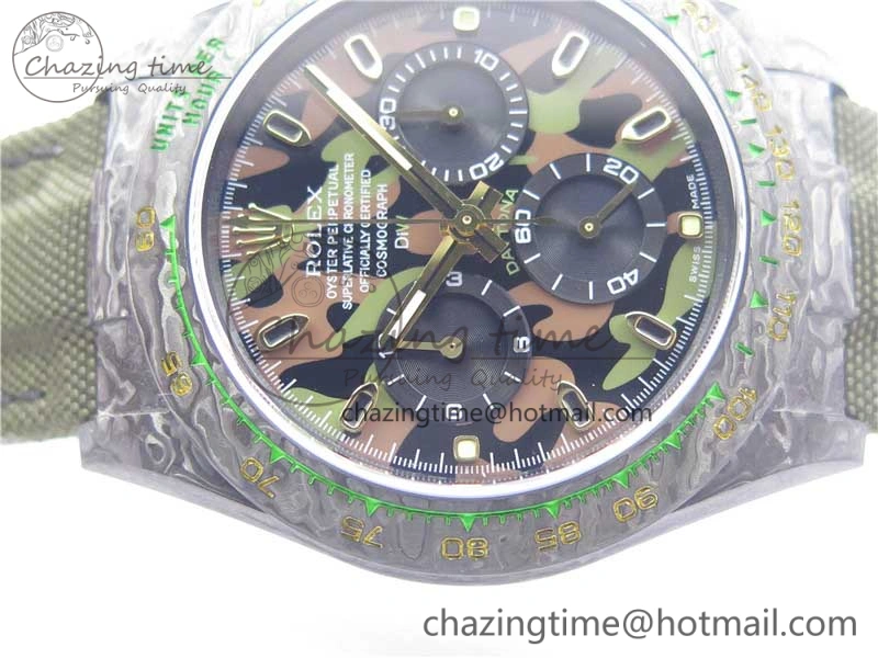 SmartChoice Daytona DIW Carbon V2 WWF Best Edition Camouflage Green Dial On Green Nylon Strap A 3107