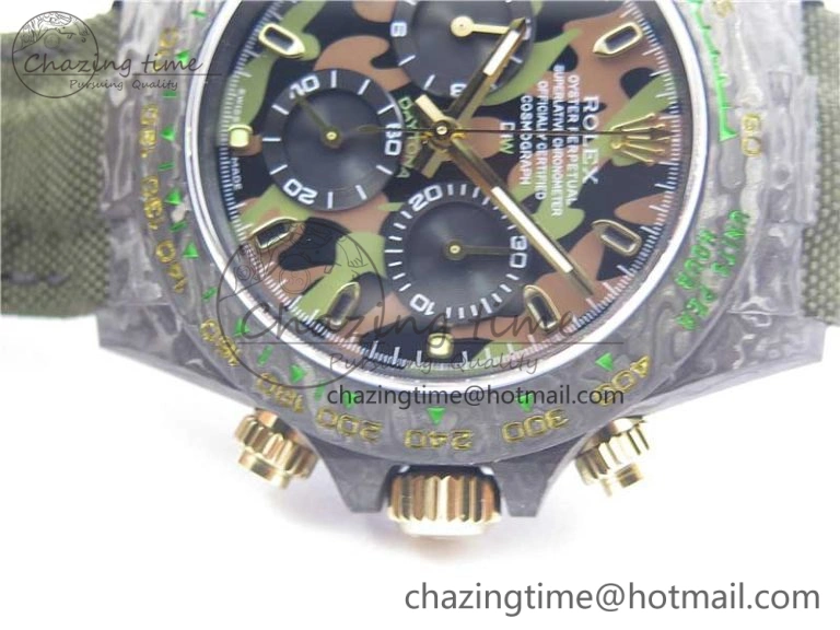 SmartChoice Daytona DIW Carbon V2 WWF Best Edition Camouflage Green Dial On Green Nylon Strap A 3107