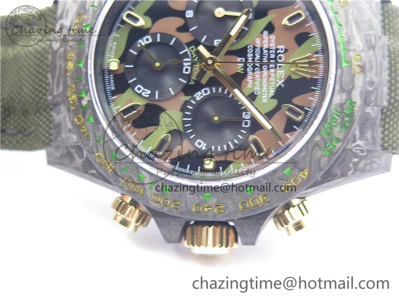 SmartChoice Daytona DIW Carbon V2 WWF Best Edition Camouflage Green Dial On Green Nylon Strap A 3107