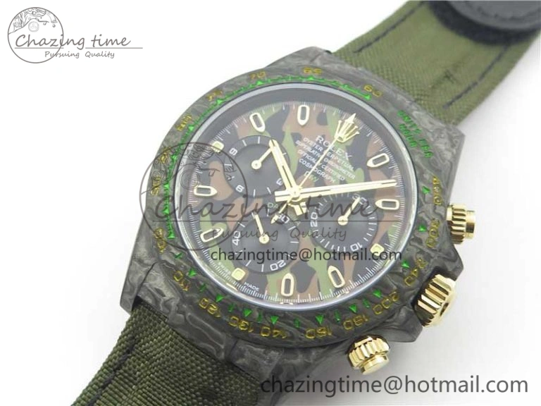 SmartChoice Daytona DIW Carbon V2 WWF Best Edition Camouflage Green Dial On Green Nylon Strap A 3107