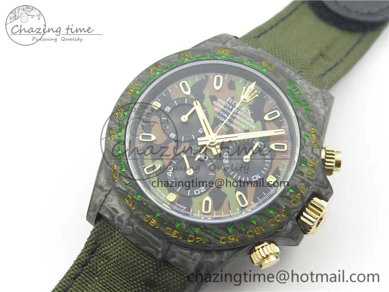 SmartChoice Daytona DIW Carbon V2 WWF Best Edition Camouflage Green Dial On Green Nylon Strap A 3107