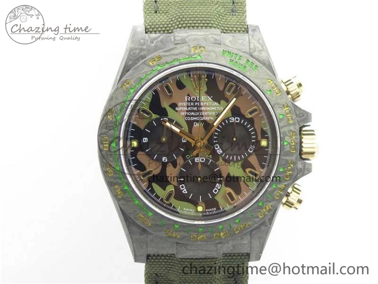 SmartChoice Daytona DIW Carbon V2 WWF Best Edition Camouflage Green Dial On Green Nylon Strap A 3107