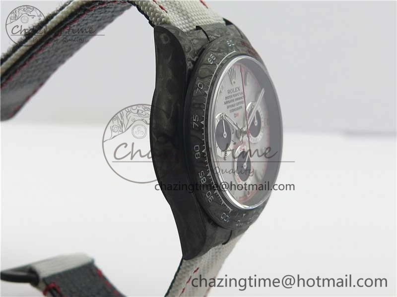 Daytona DIW Carbon V2 WWF Best Edition White Dial On White Nylon Strap A Chic 3108