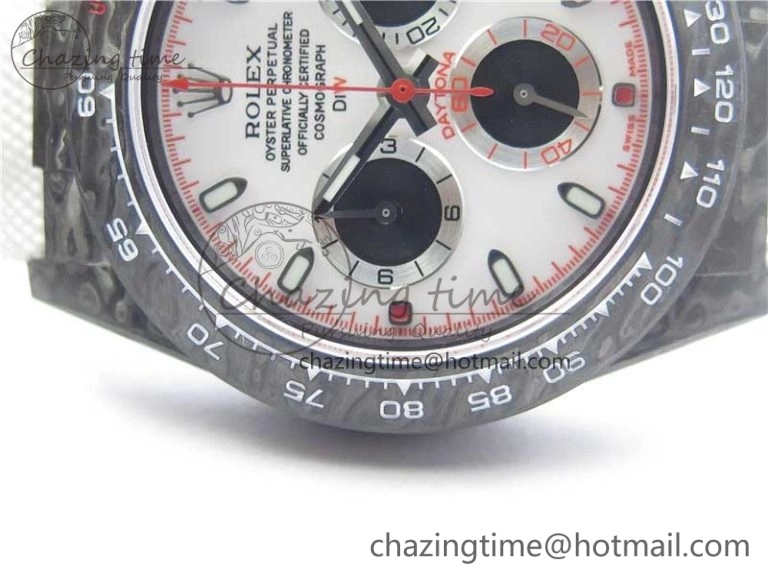 Daytona DIW Carbon V2 WWF Best Edition White Dial On White Nylon Strap A Chic 3108