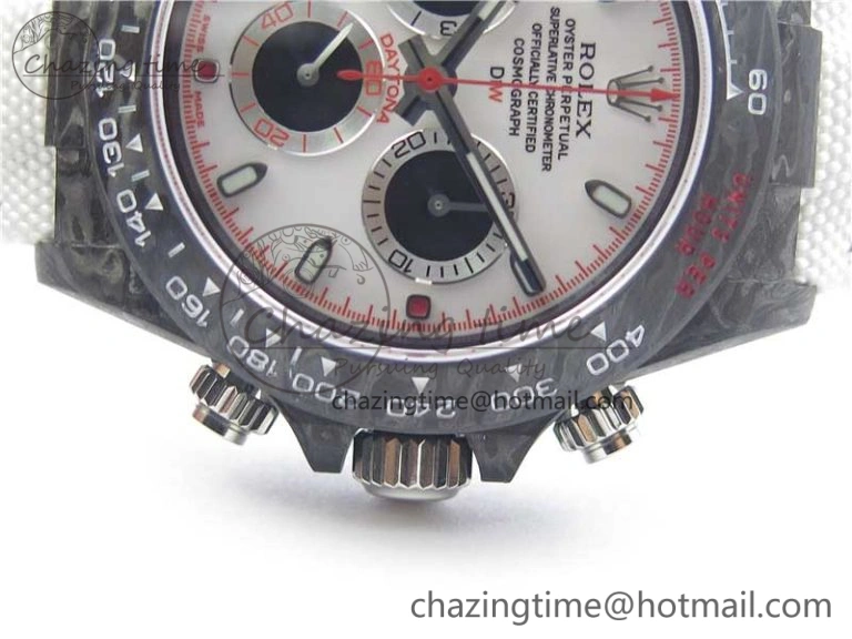 Daytona DIW Carbon V2 WWF Best Edition White Dial On White Nylon Strap A Chic 3108