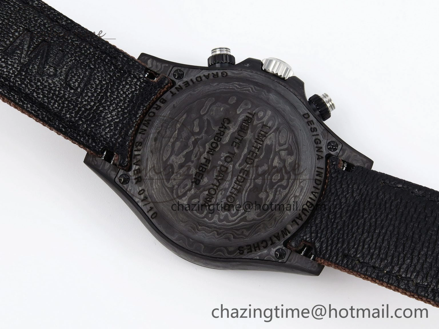 Casual Daytona DIW Carbon SS Case and Bezel DIWF Edition Brown Dial on Brown Nylon Strap A 1888
