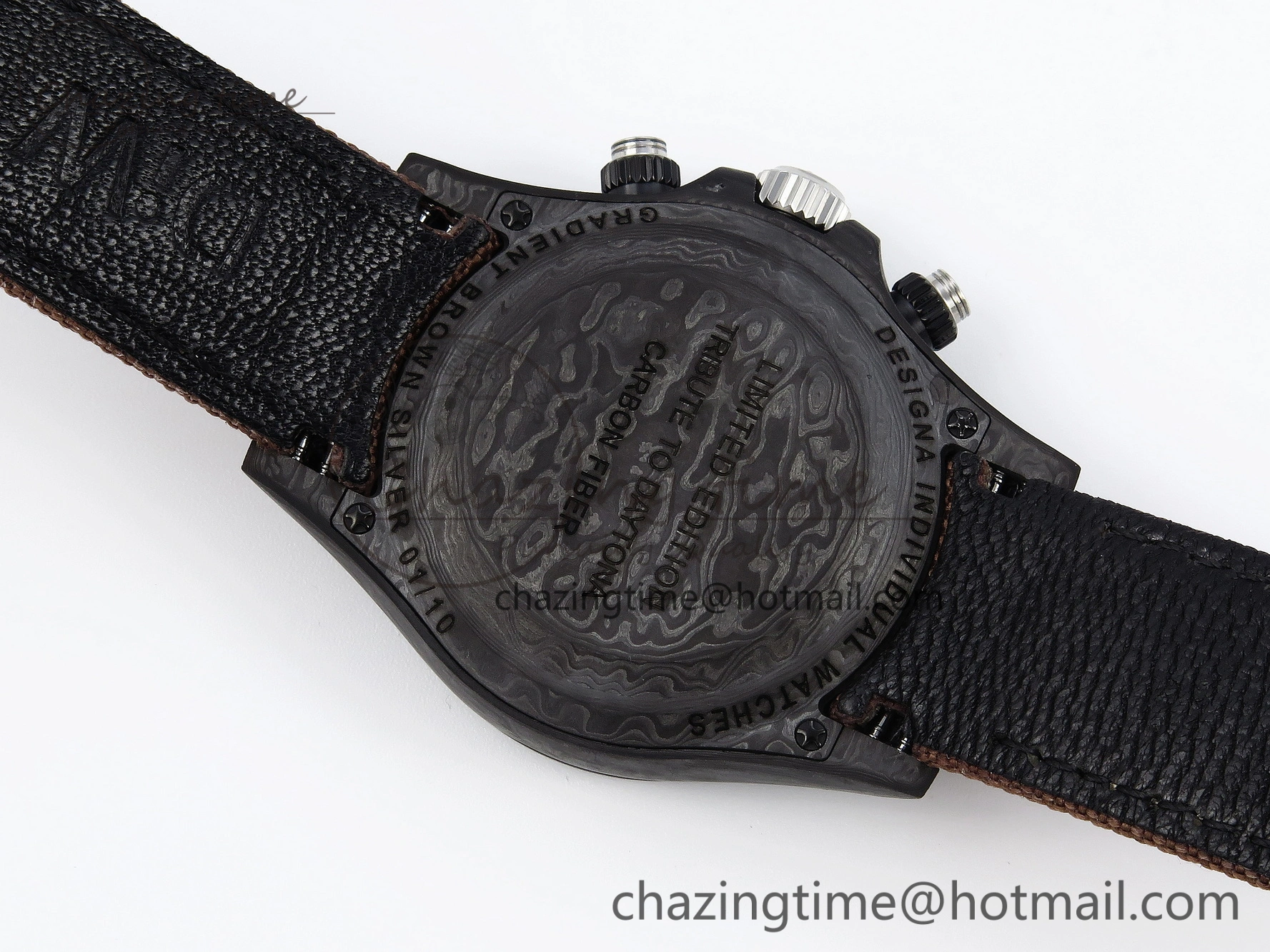 Casual Daytona DIW Carbon SS Case and Bezel DIWF Edition Brown Dial on Brown Nylon Strap A 1888