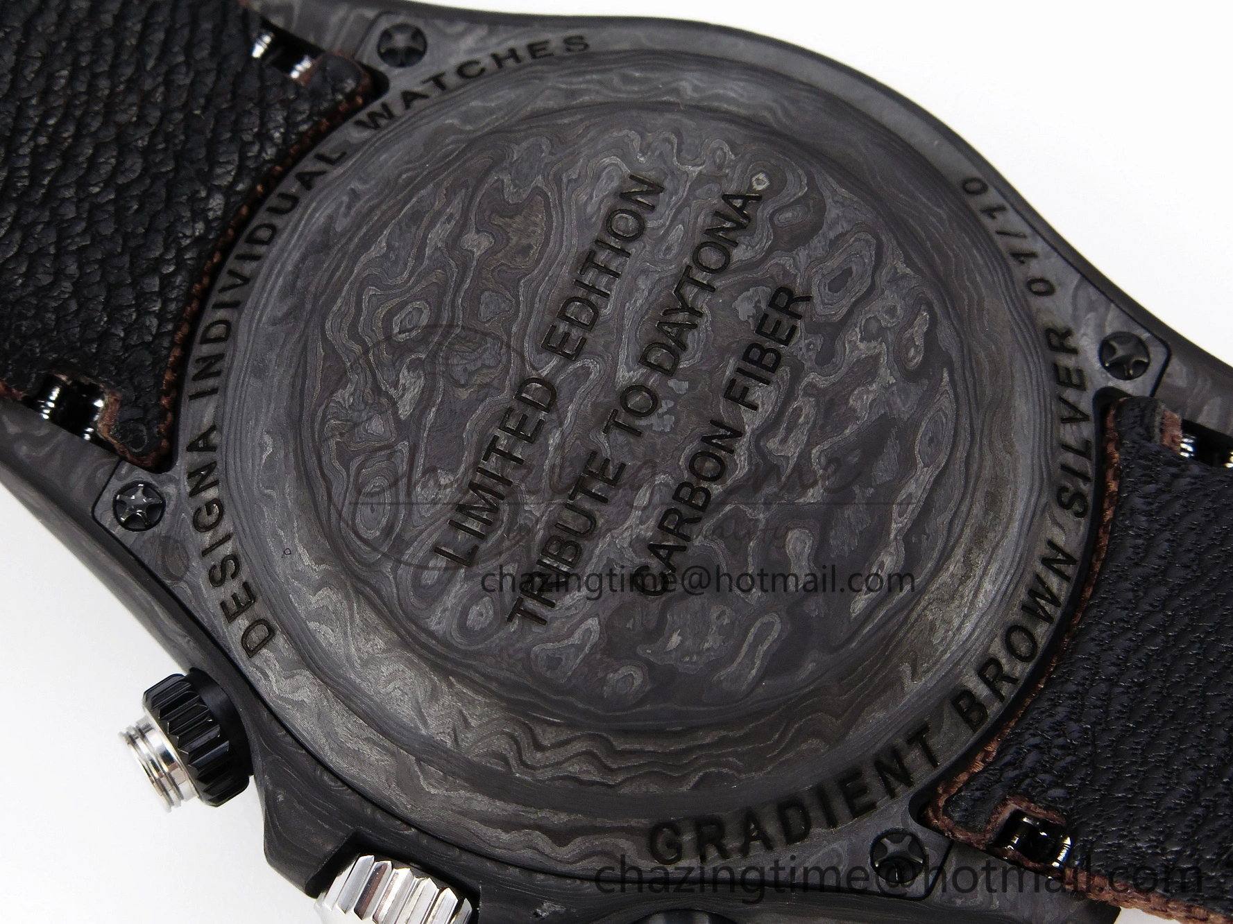 Casual Daytona DIW Carbon SS Case and Bezel DIWF Edition Brown Dial on Brown Nylon Strap A 1888