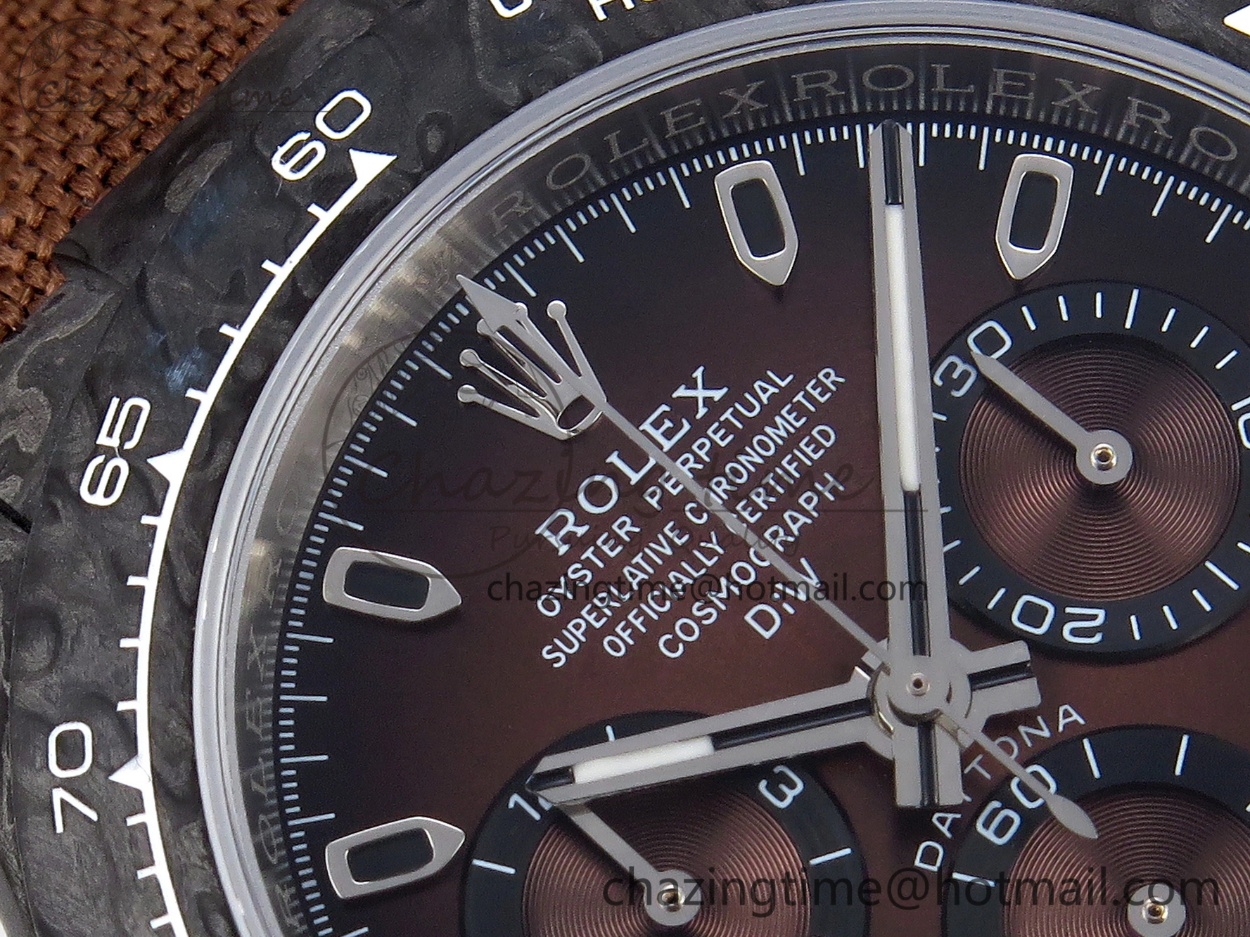 Casual Daytona DIW Carbon SS Case and Bezel DIWF Edition Brown Dial on Brown Nylon Strap A 1888