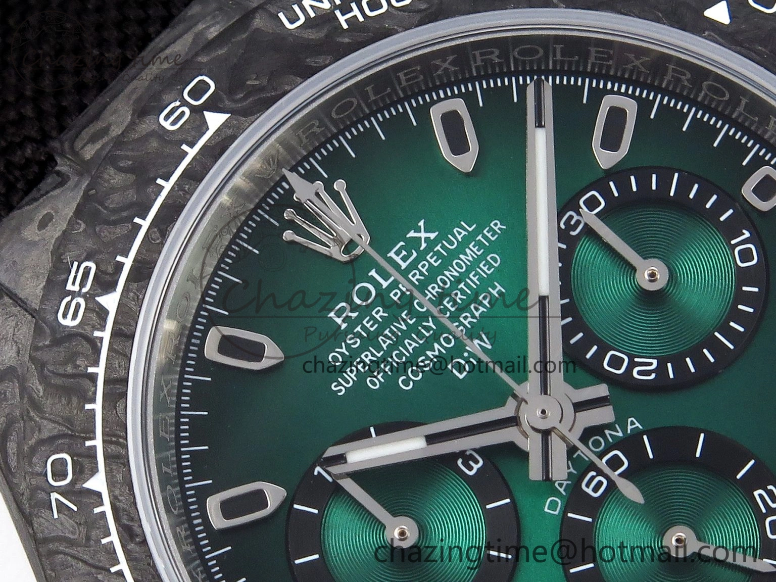 Daytona DIW Carbon SS Case and Bezel DIWF Edition Green Dial on Black Nylon Strap A ZeroBulk 1887