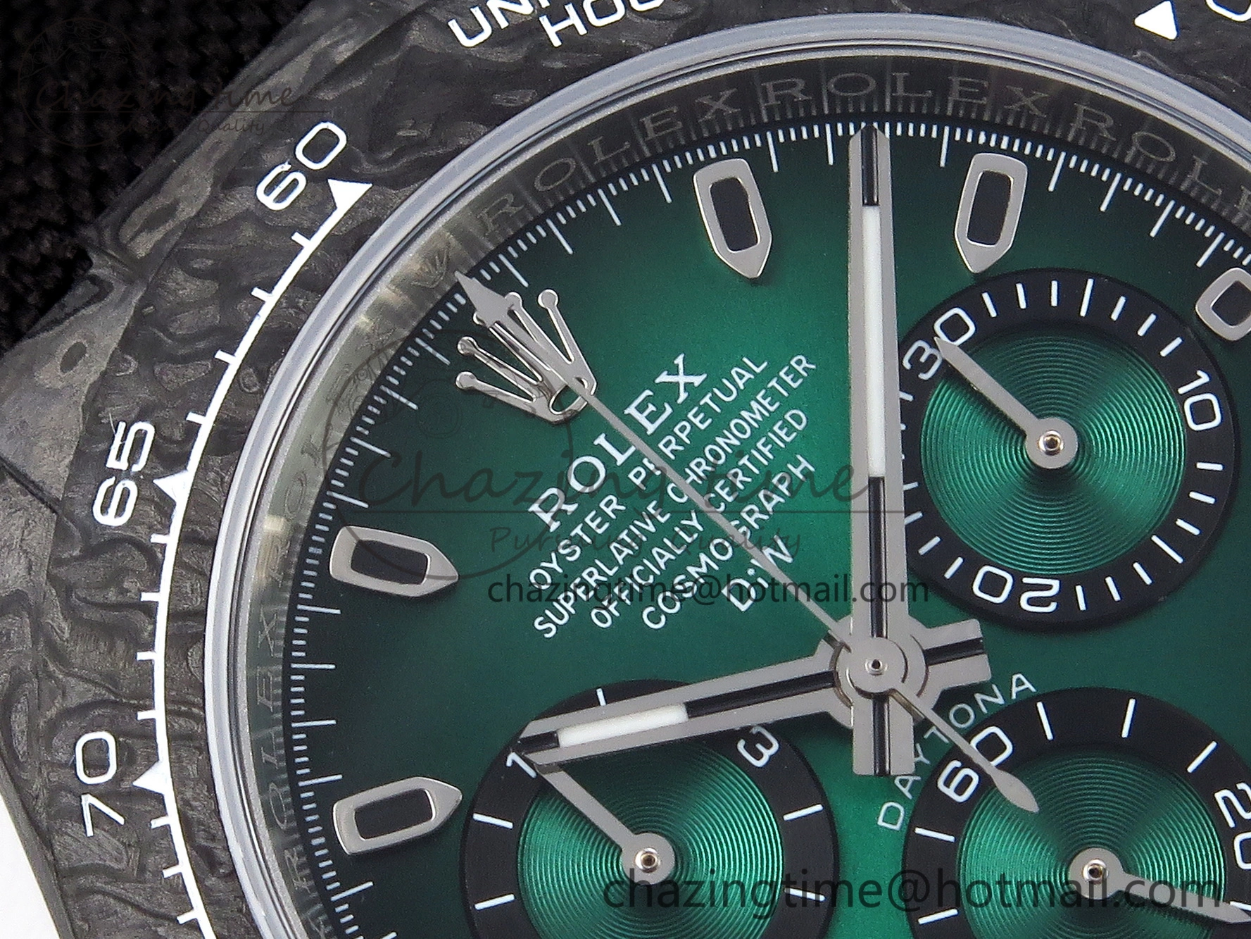 Daytona DIW Carbon SS Case and Bezel DIWF Edition Green Dial on Black Nylon Strap A ZeroBulk 1887