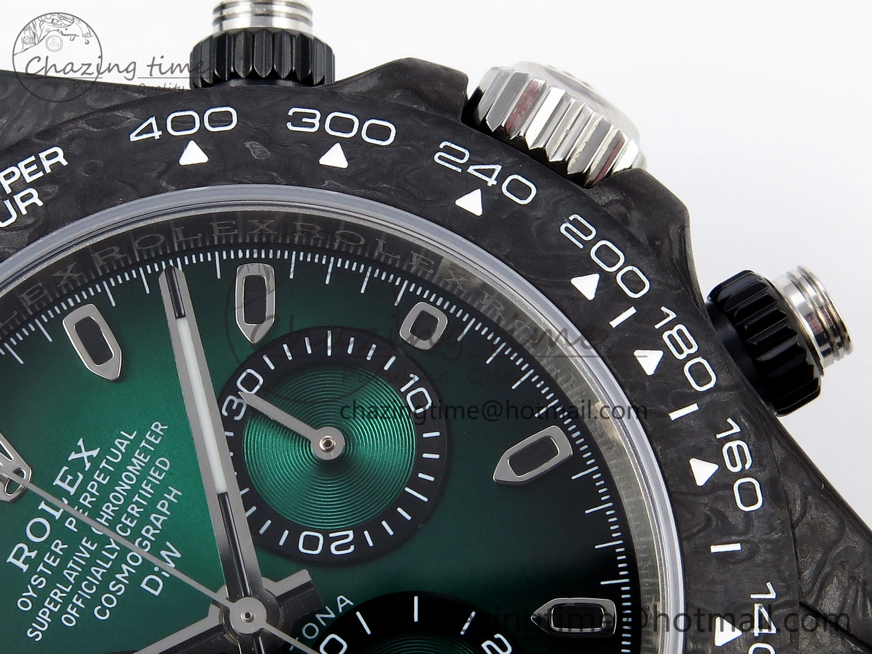 Daytona DIW Carbon SS Case and Bezel DIWF Edition Green Dial on Black Nylon Strap A ZeroBulk 1887