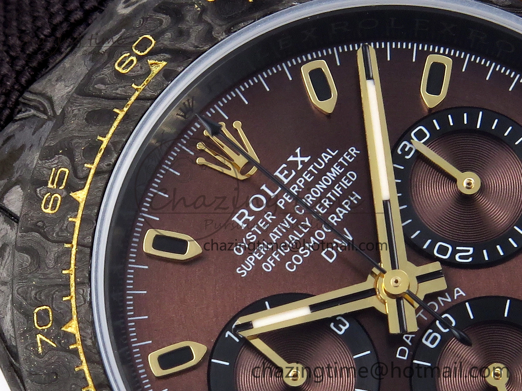 Supportive Daytona DIW Carbon YG Case and Bezel DIWF Edition Brown Dial on Black Nylon Strap A 1880