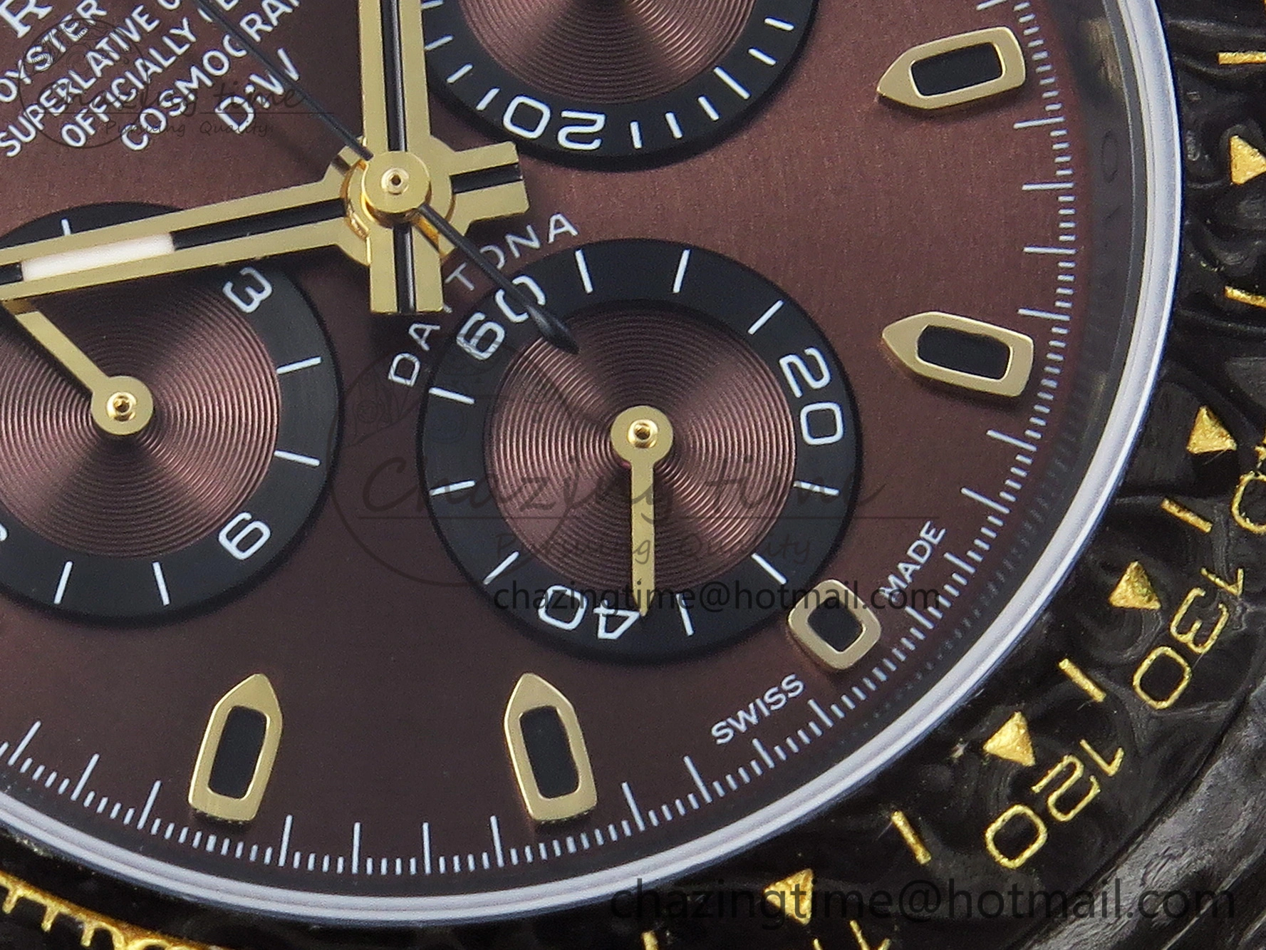 Supportive Daytona DIW Carbon YG Case and Bezel DIWF Edition Brown Dial on Black Nylon Strap A 1880