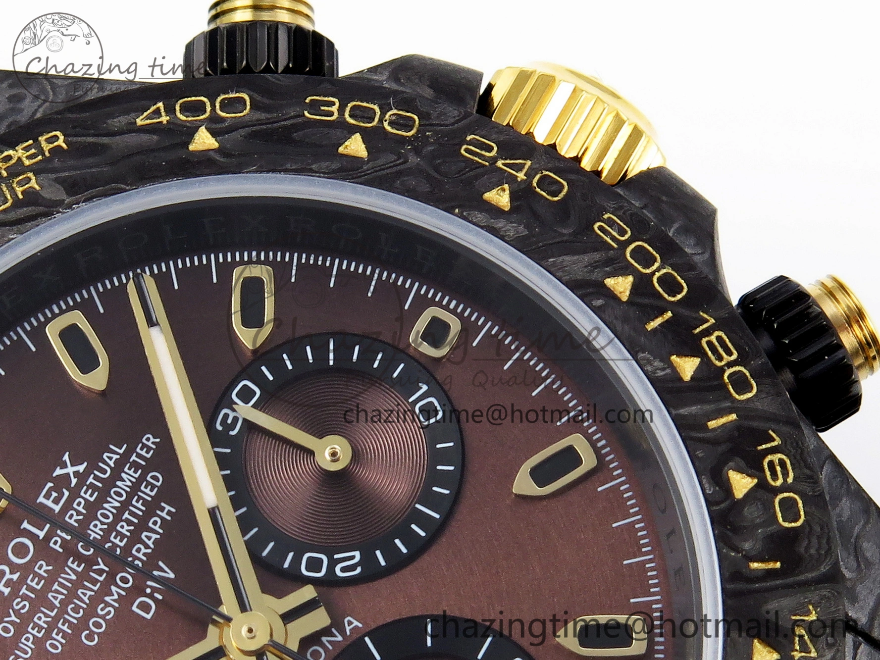 Supportive Daytona DIW Carbon YG Case and Bezel DIWF Edition Brown Dial on Black Nylon Strap A 1880