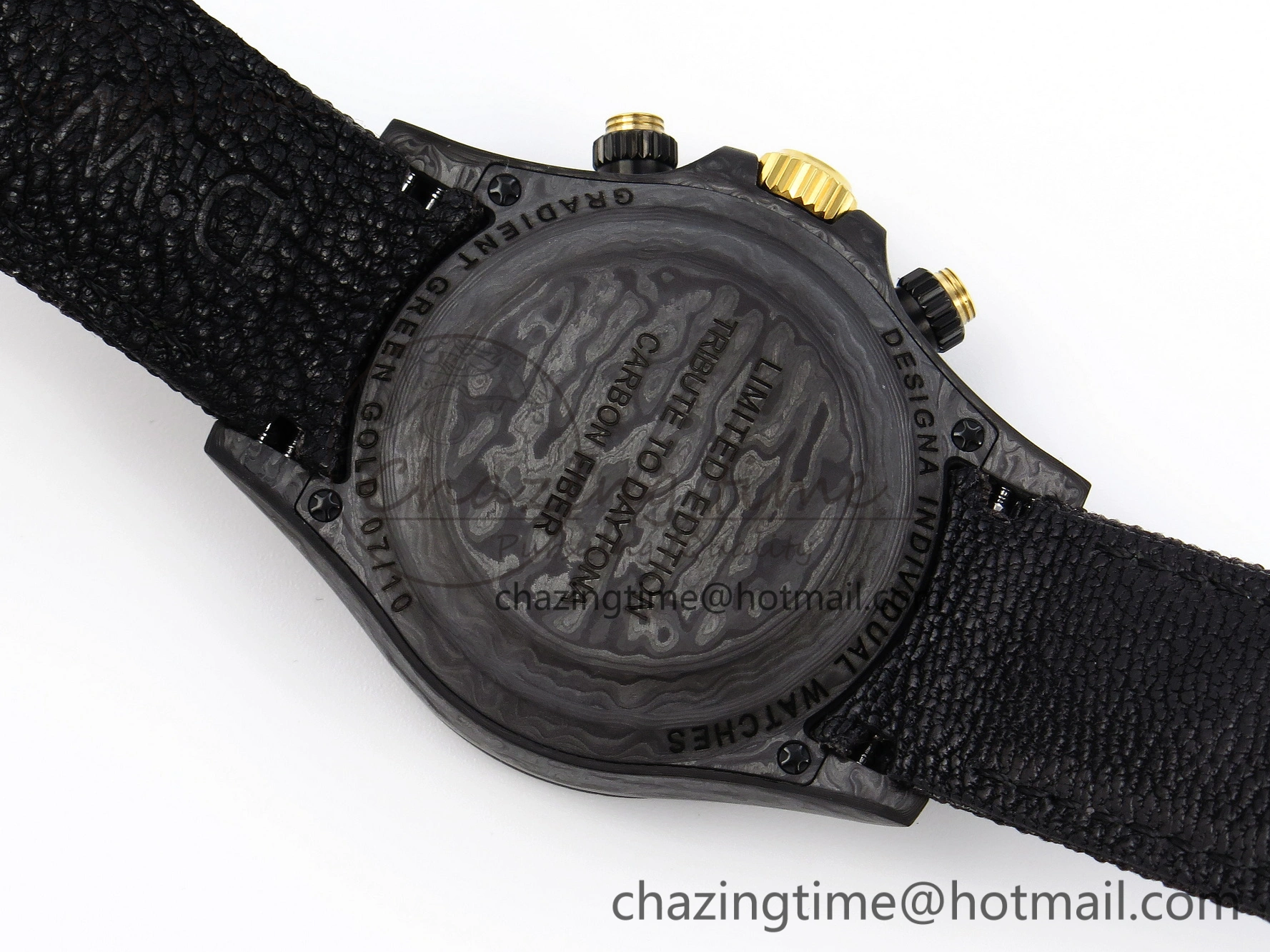 Comfortable Daytona DIW Carbon YG Case and Bezel DIWF Edition Green Dial on Black Nylon Strap A 1883