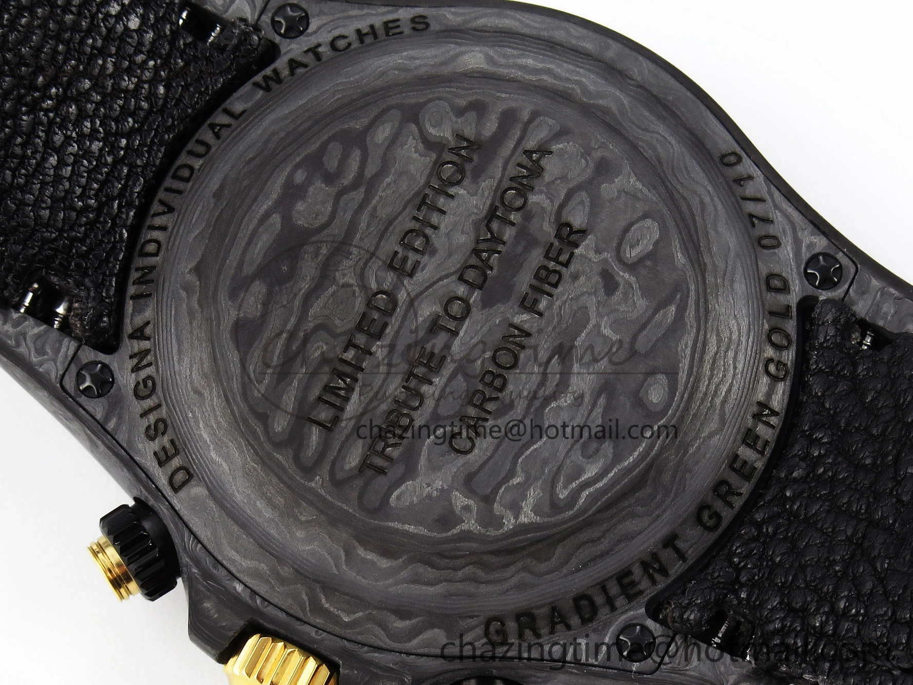 Comfortable Daytona DIW Carbon YG Case and Bezel DIWF Edition Green Dial on Black Nylon Strap A 1883