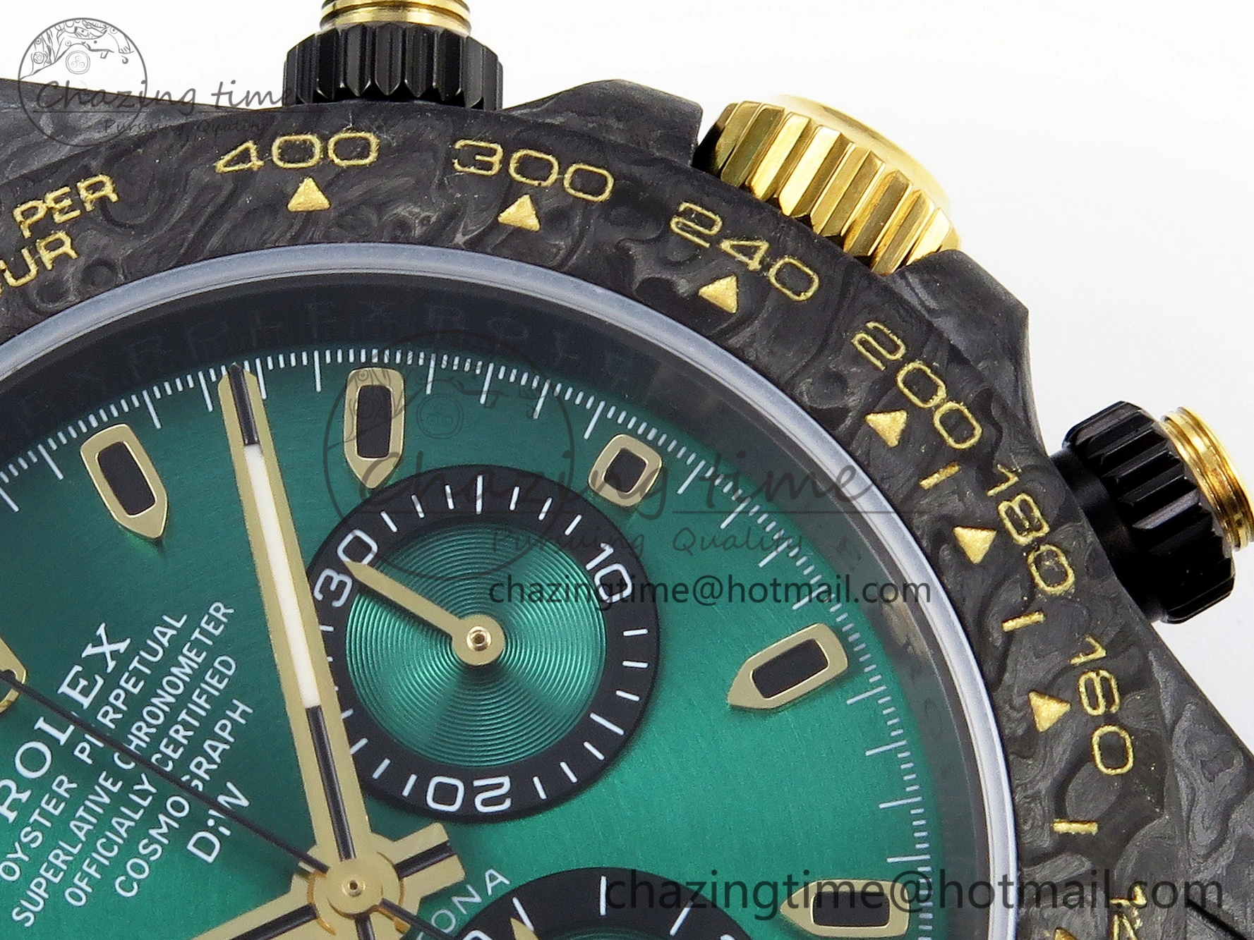Comfortable Daytona DIW Carbon YG Case and Bezel DIWF Edition Green Dial on Black Nylon Strap A 1883