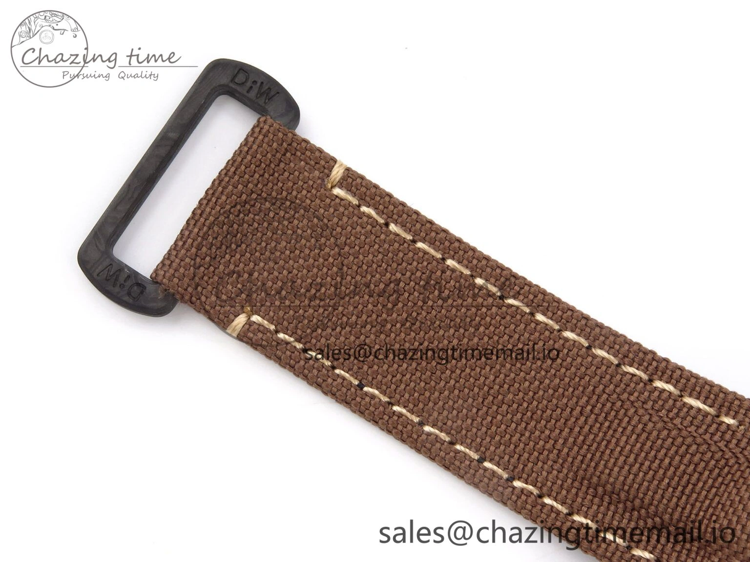 Daytona DIW “DESERT EAGLE”  White Carbon DIWF 1:1 Best Edition Cream Brown Dial on Brown Nylon Strap SH SportInspired 1074