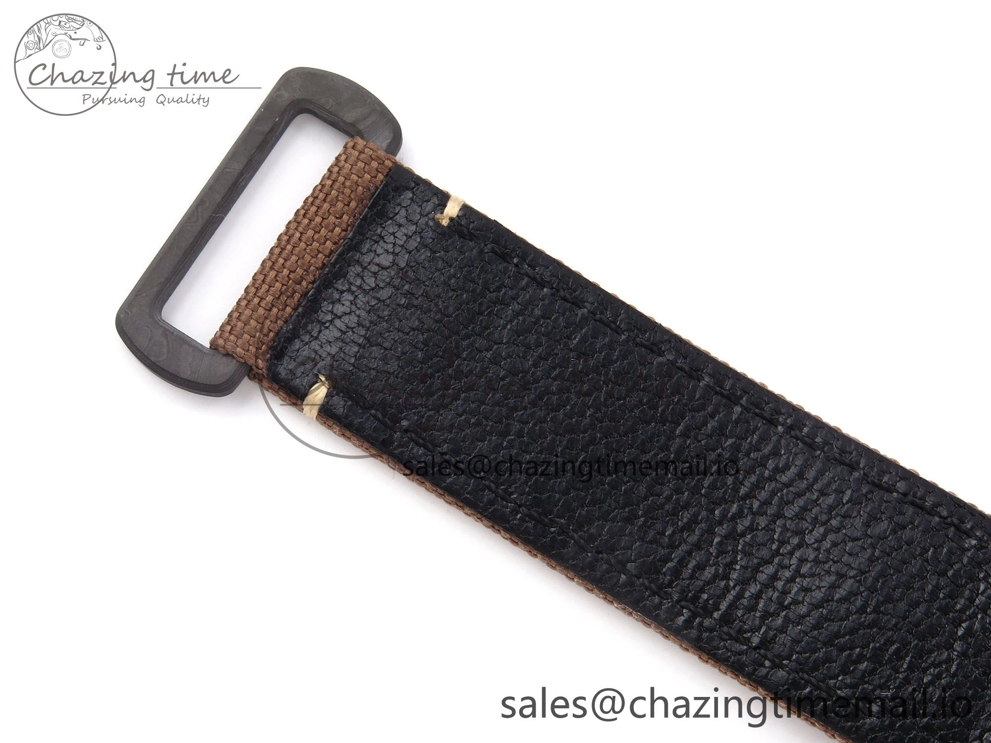 Daytona DIW “DESERT EAGLE”  White Carbon DIWF 1:1 Best Edition Cream Brown Dial on Brown Nylon Strap SH SportInspired 1074