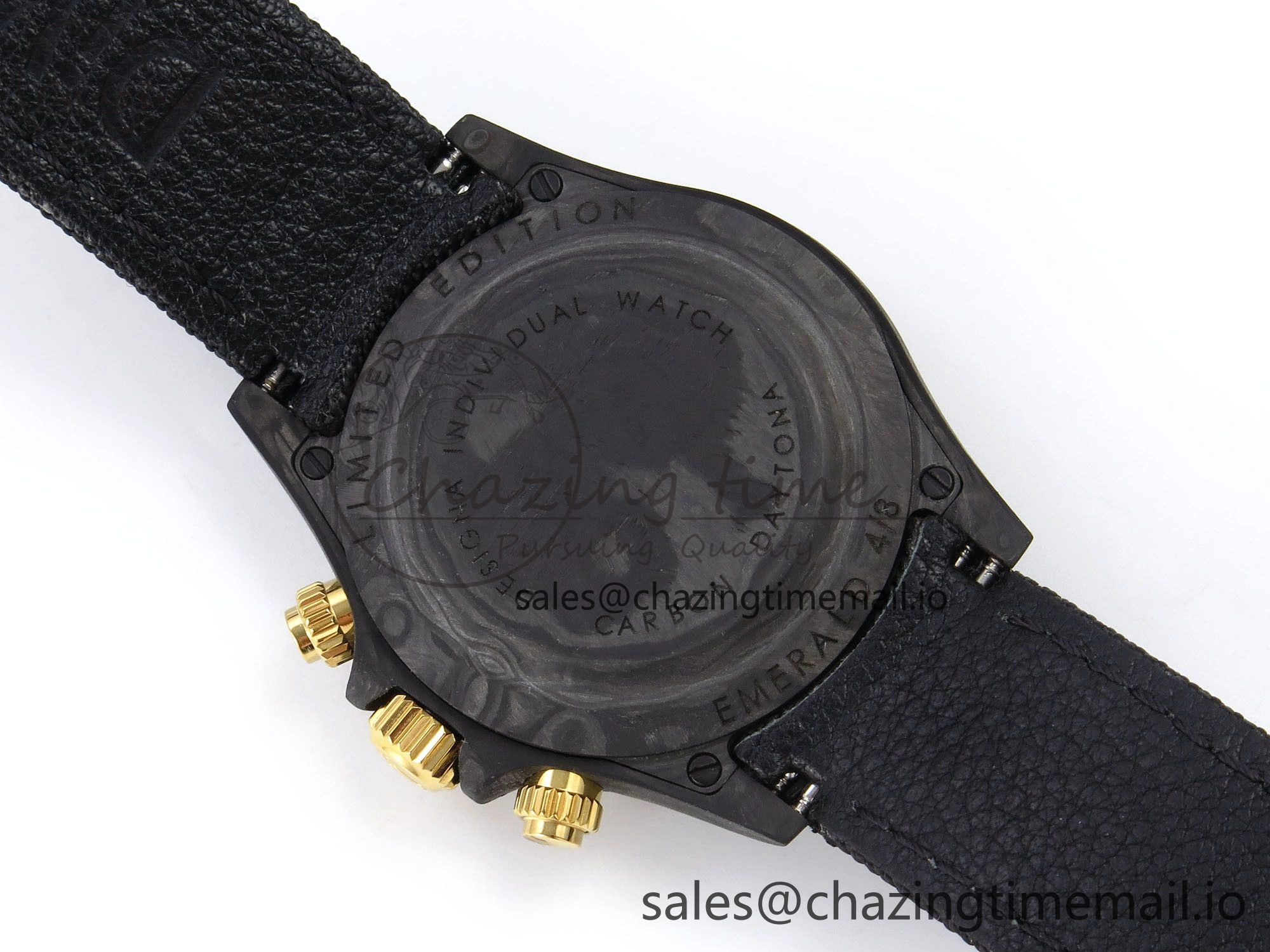 Daytona DIW Gray Carbon N6F Best Edition Black RG Rainbow Dial on Black Nylon Strap SA Sleek 1187