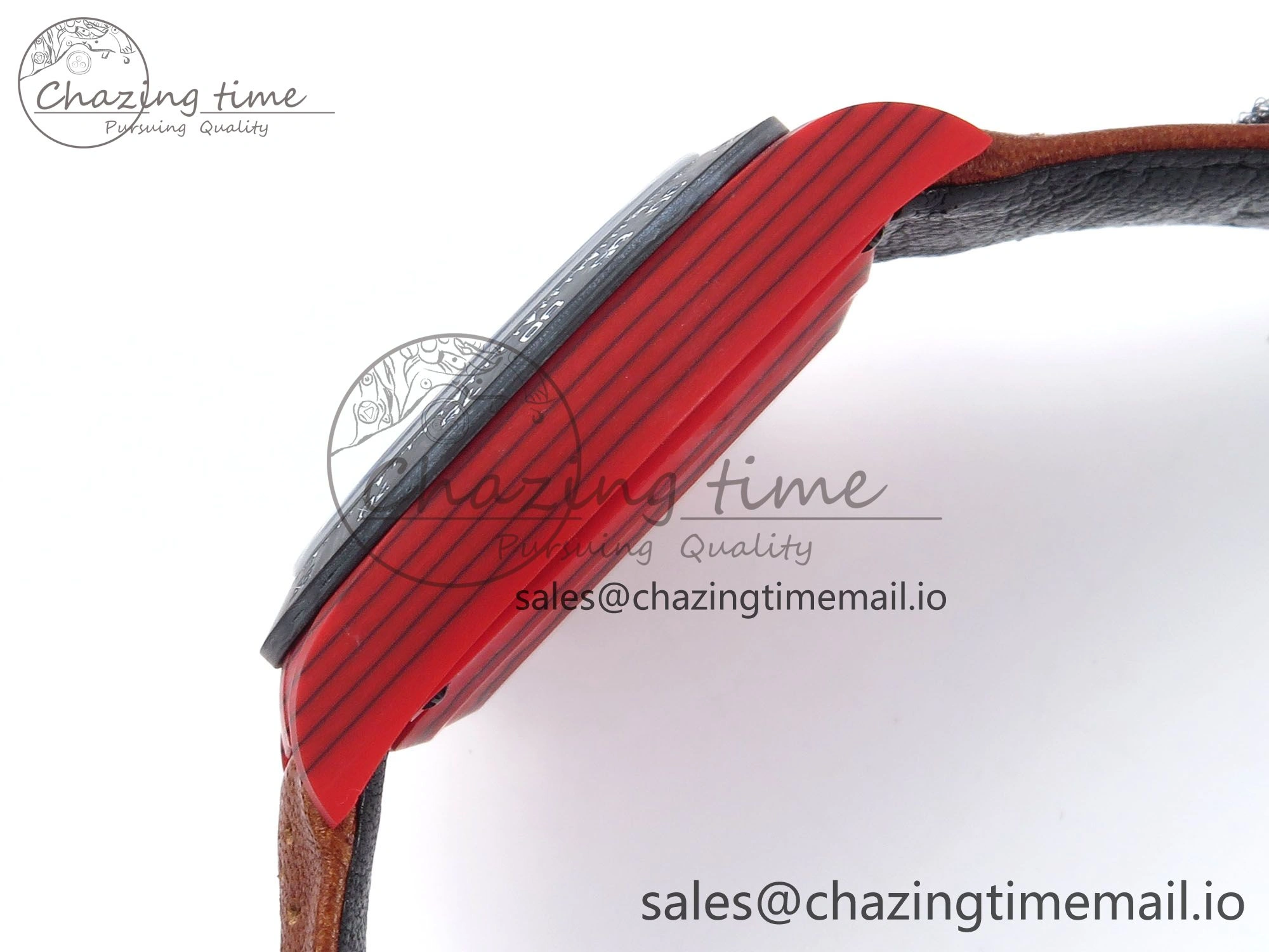 Daytona DIW Red Carbon DIWF Best Edition Brown White Dial on Brown Leather Strap DD Snug 459