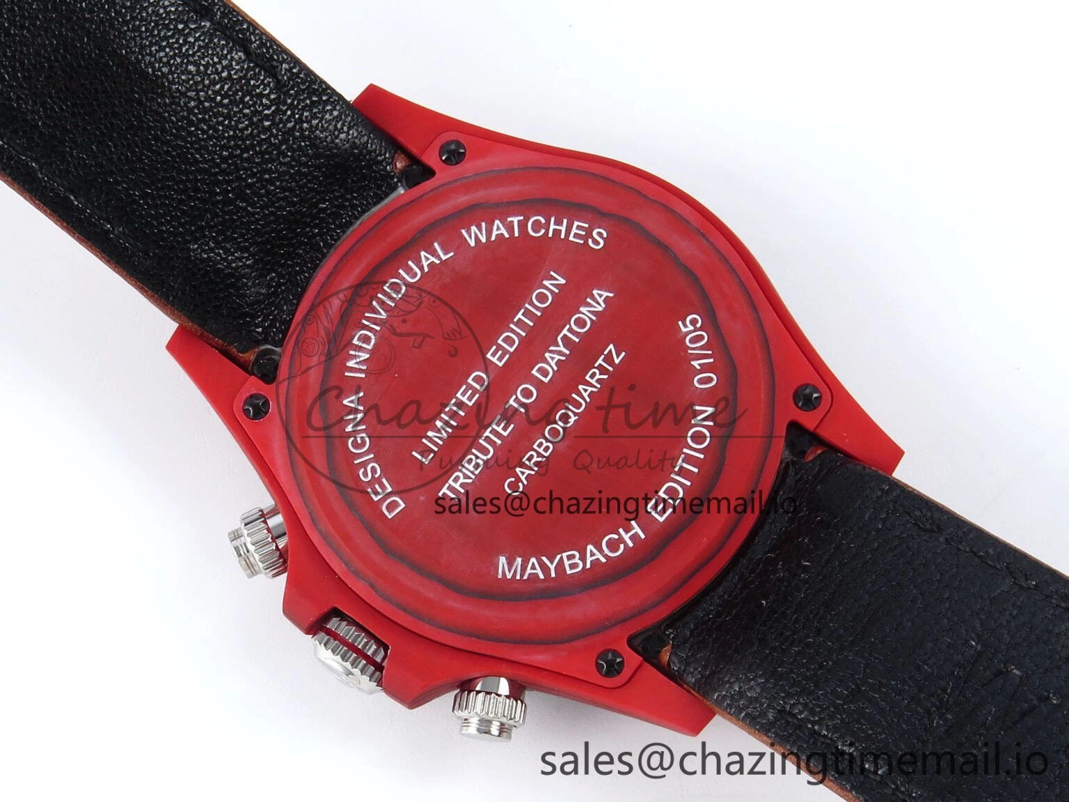Daytona DIW Red Carbon DIWF Best Edition Brown White Dial on Brown Leather Strap DD Snug 459