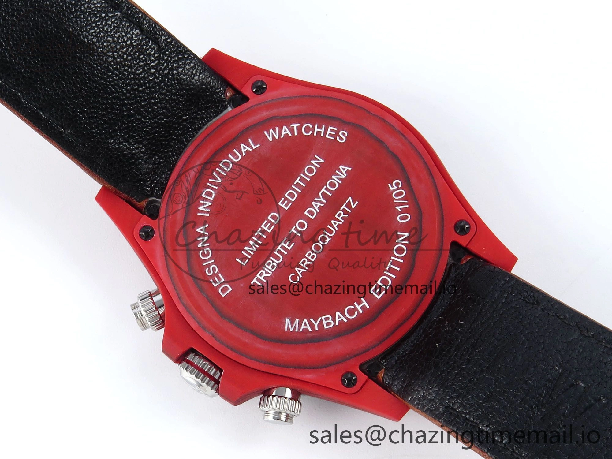Daytona DIW Red Carbon DIWF Best Edition Brown White Dial on Brown Leather Strap DD Snug 459