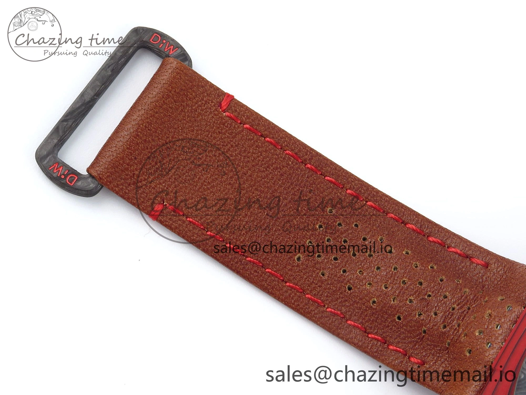 Daytona DIW Red Carbon DIWF Best Edition Brown White Dial on Brown Leather Strap DD Snug 459