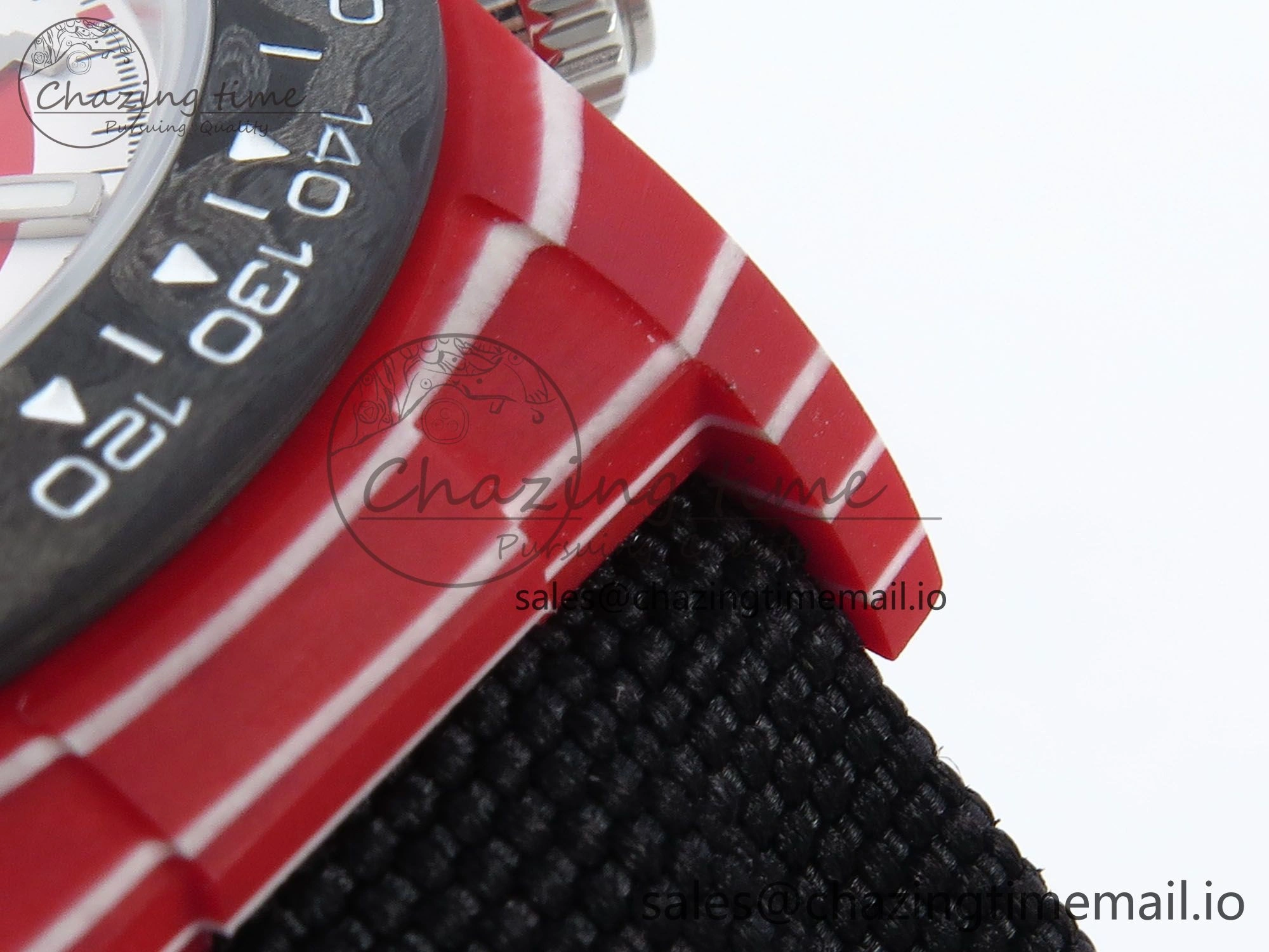 Daytona DIW Red Carbon KALA DIWF Best Edition Red White Dial on Black Nylon Strap SH Bold 744
