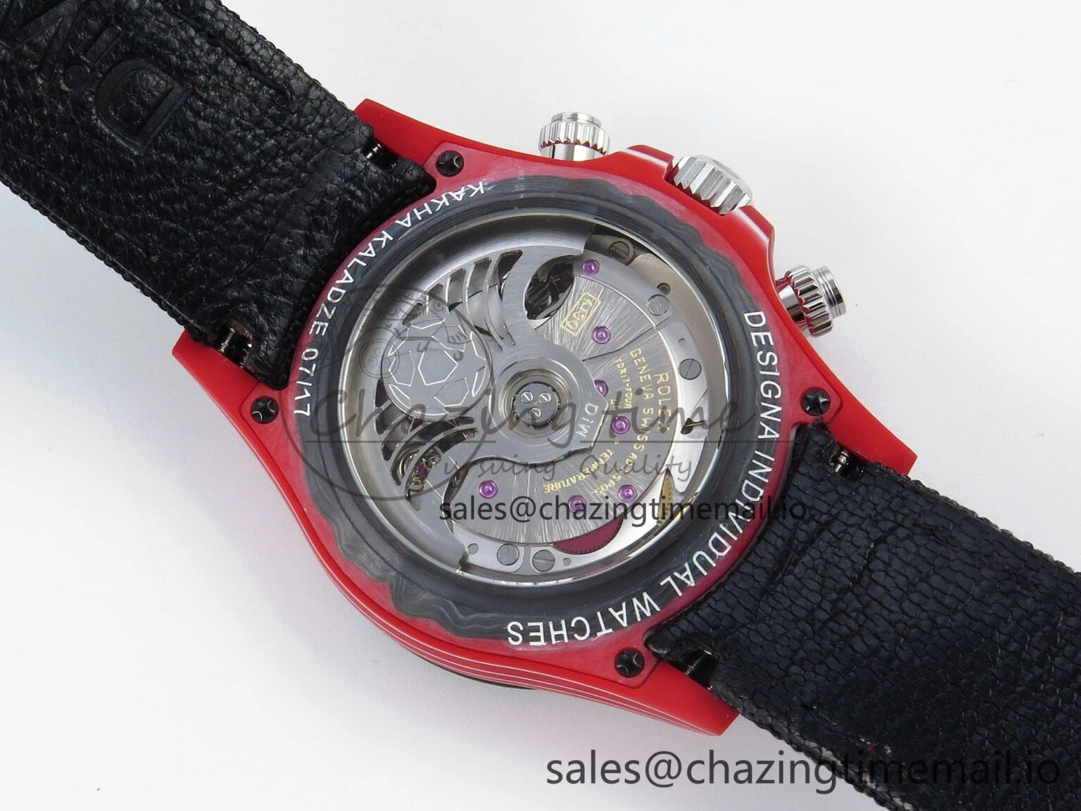 Daytona DIW Red Carbon KALA DIWF Best Edition Red White Dial on Black Nylon Strap SH Bold 744