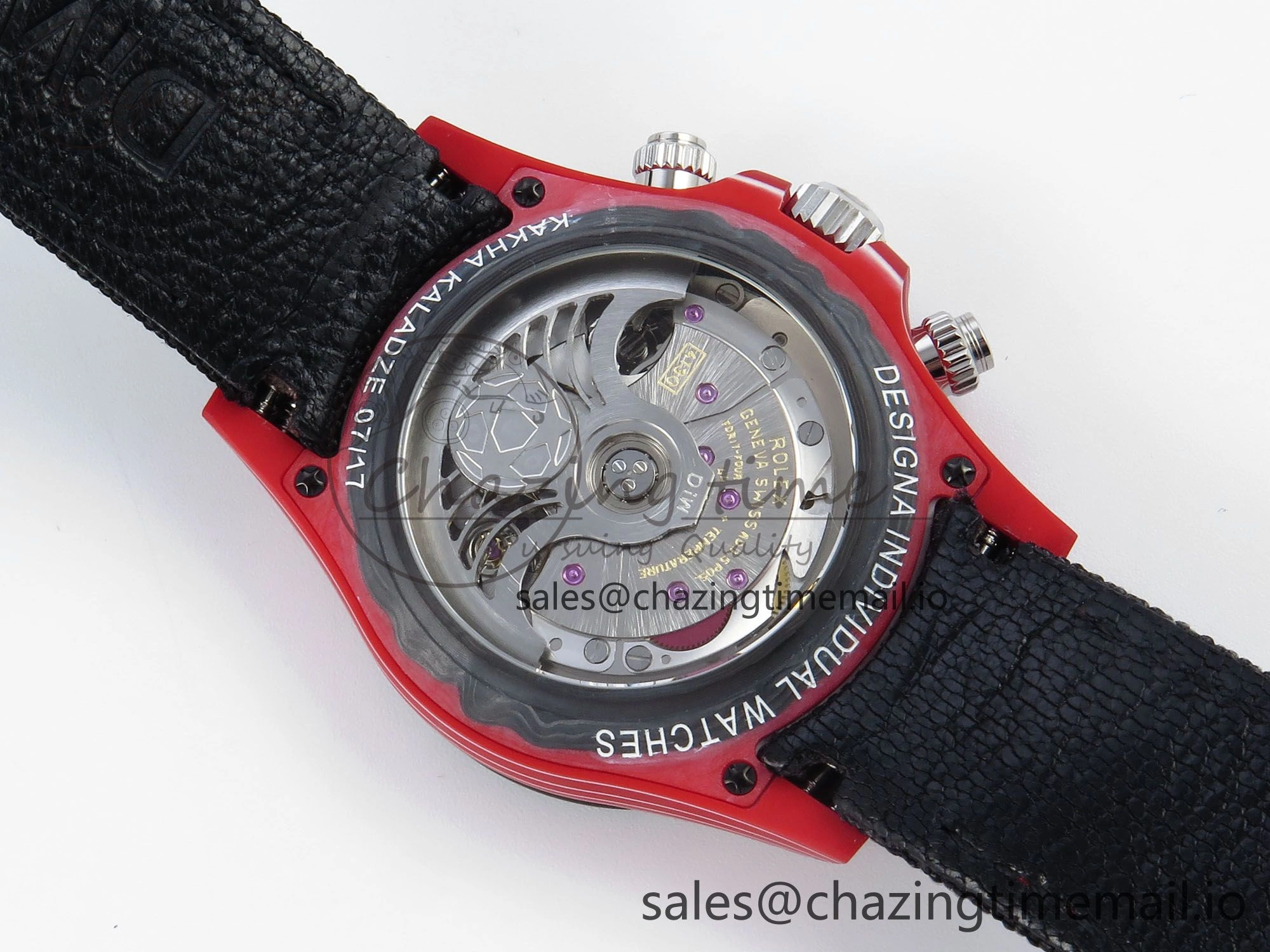 Daytona DIW Red Carbon KALA DIWF Best Edition Red White Dial on Black Nylon Strap SH Bold 744