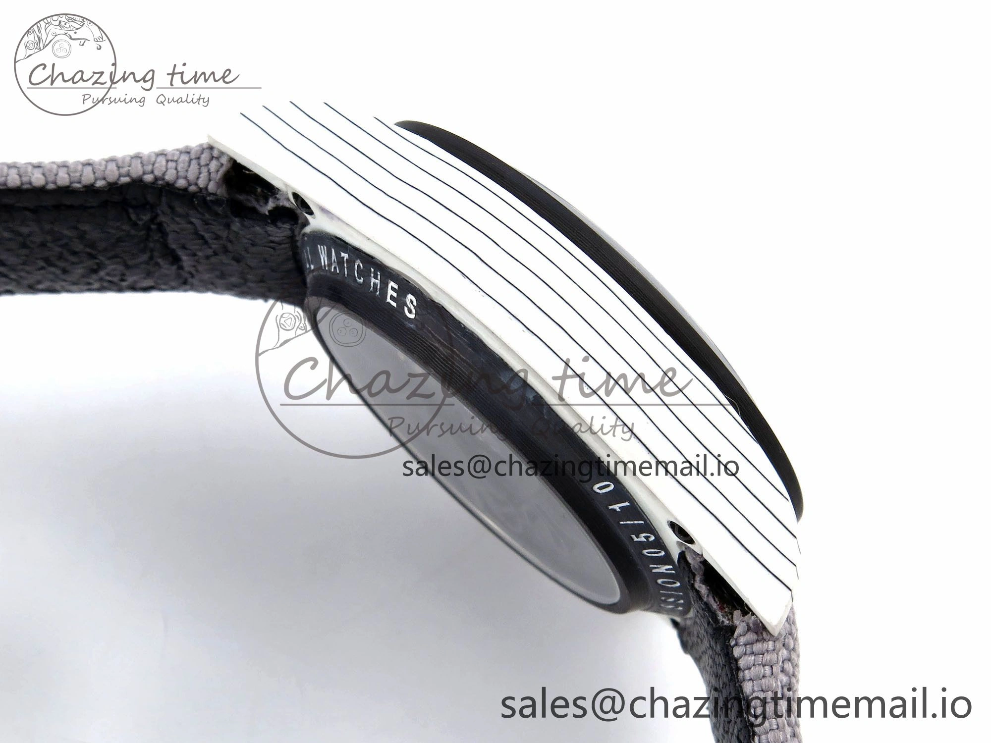 BestValue Daytona DIW Space Mission Gray Textured Dial on Gray Nylon Strap A4130 Clone 1279