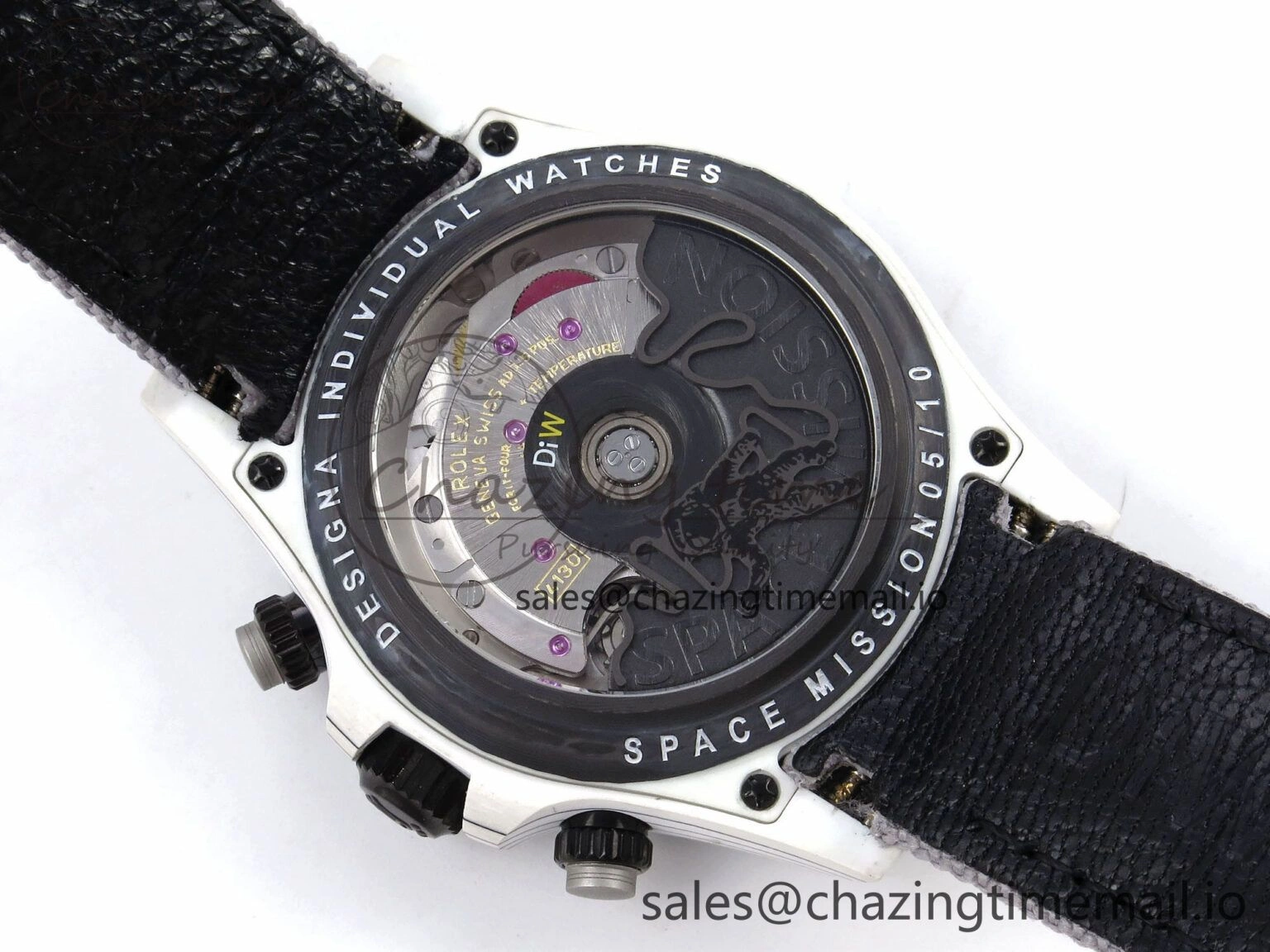 BestValue Daytona DIW Space Mission Gray Textured Dial on Gray Nylon Strap A4130 Clone 1279