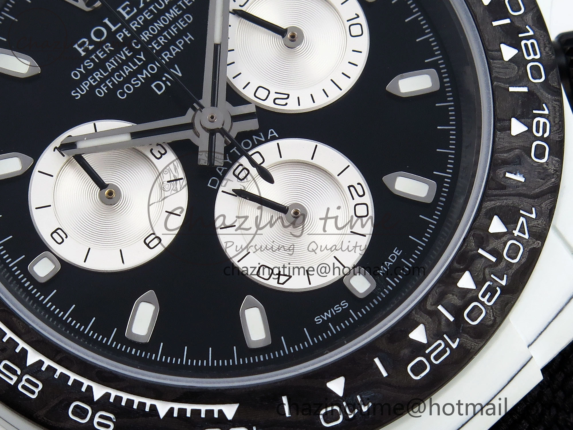 Daytona DIW White Carbon Case DIWF Edition Black White Dial on Black Nylon Strap A Seasonal 1843