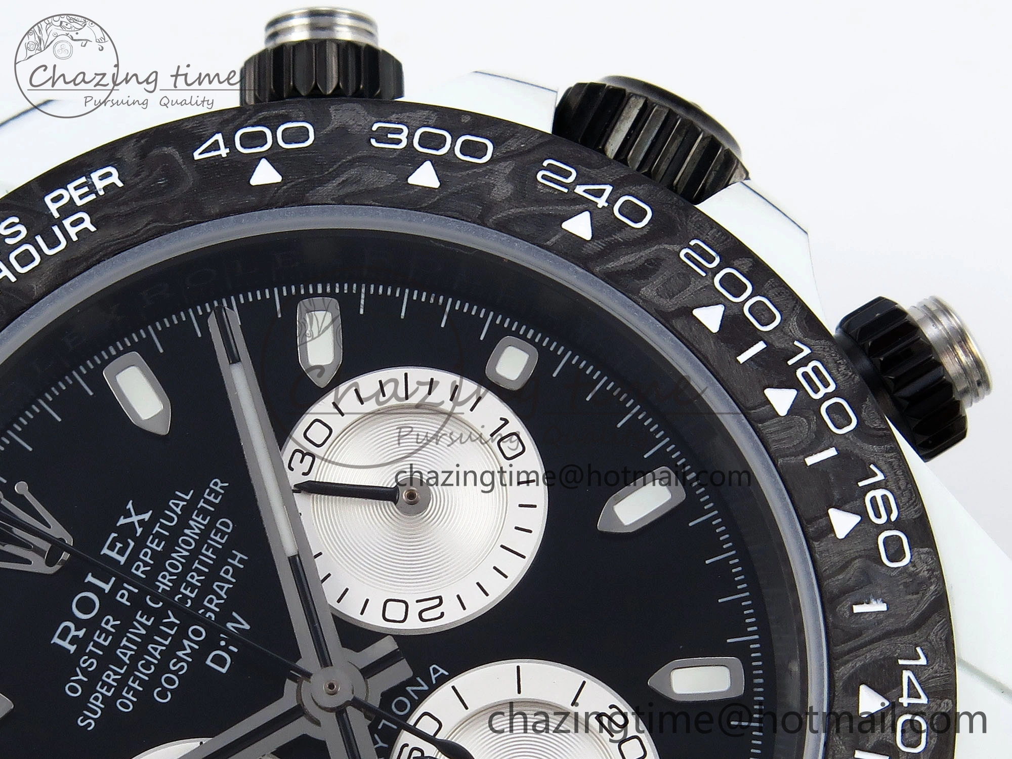 Daytona DIW White Carbon Case DIWF Edition Black White Dial on Black Nylon Strap A Seasonal 1843