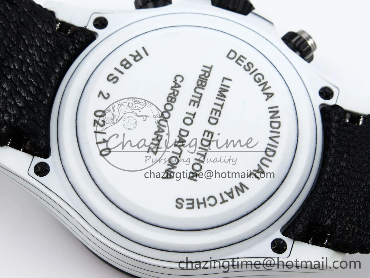 Daytona DIW White Carbon Case DIWF Edition Black White Dial on Black Nylon Strap A Seasonal 1843