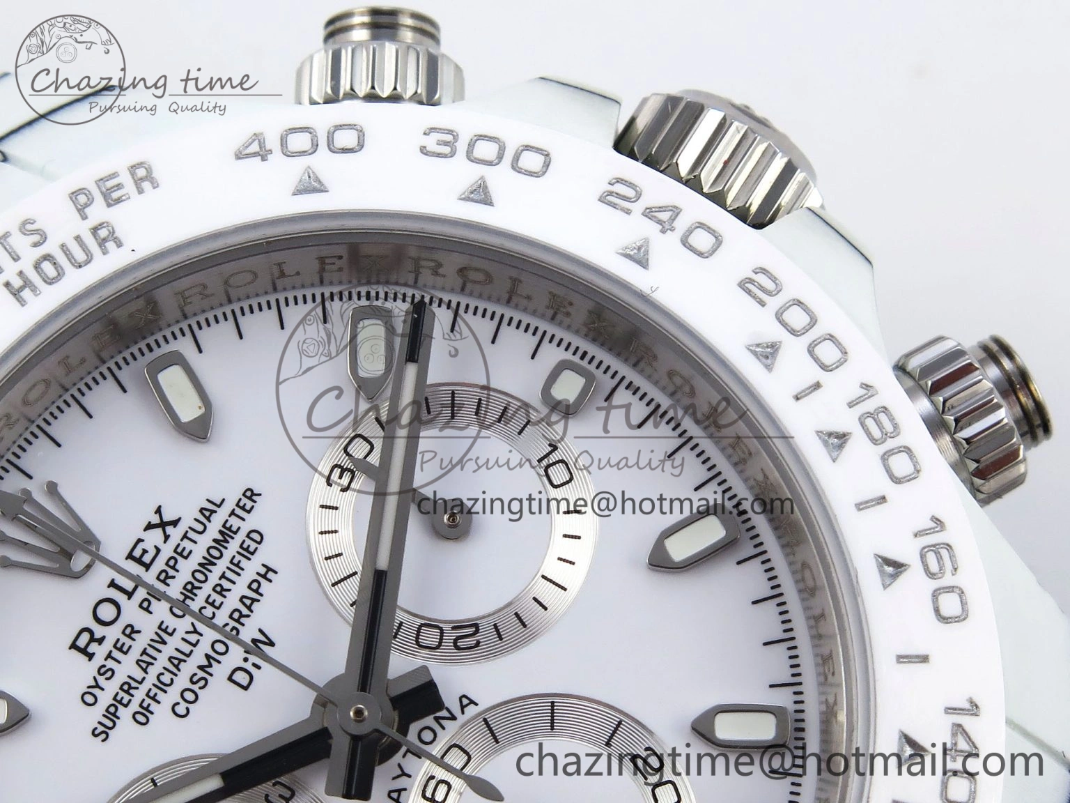 Daytona DIW White Carbon Case DIWF Edition White Dial Ceramic Bezel on White Nylon Strap A UrbanChic 1841