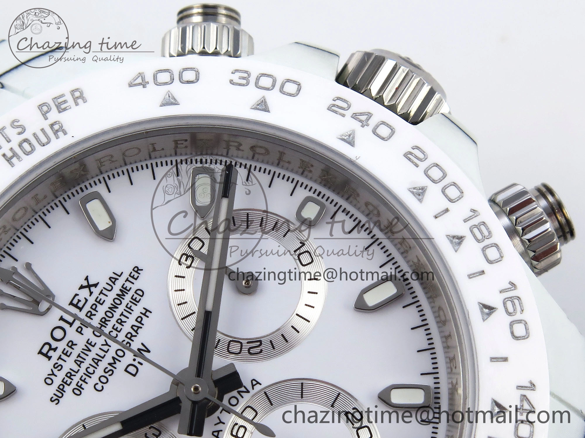 Daytona DIW White Carbon Case DIWF Edition White Dial Ceramic Bezel on White Nylon Strap A UrbanChic 1841
