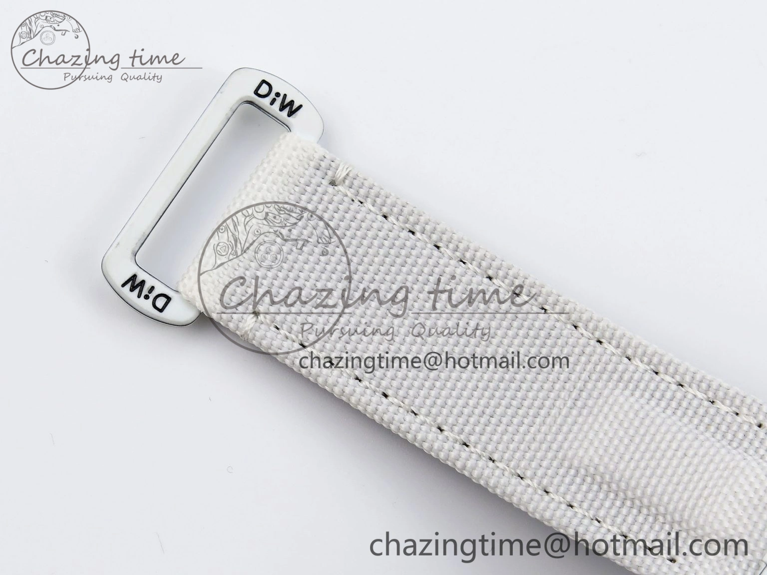Daytona DIW White Carbon Case DIWF Edition White Dial Ceramic Bezel on White Nylon Strap A UrbanChic 1841
