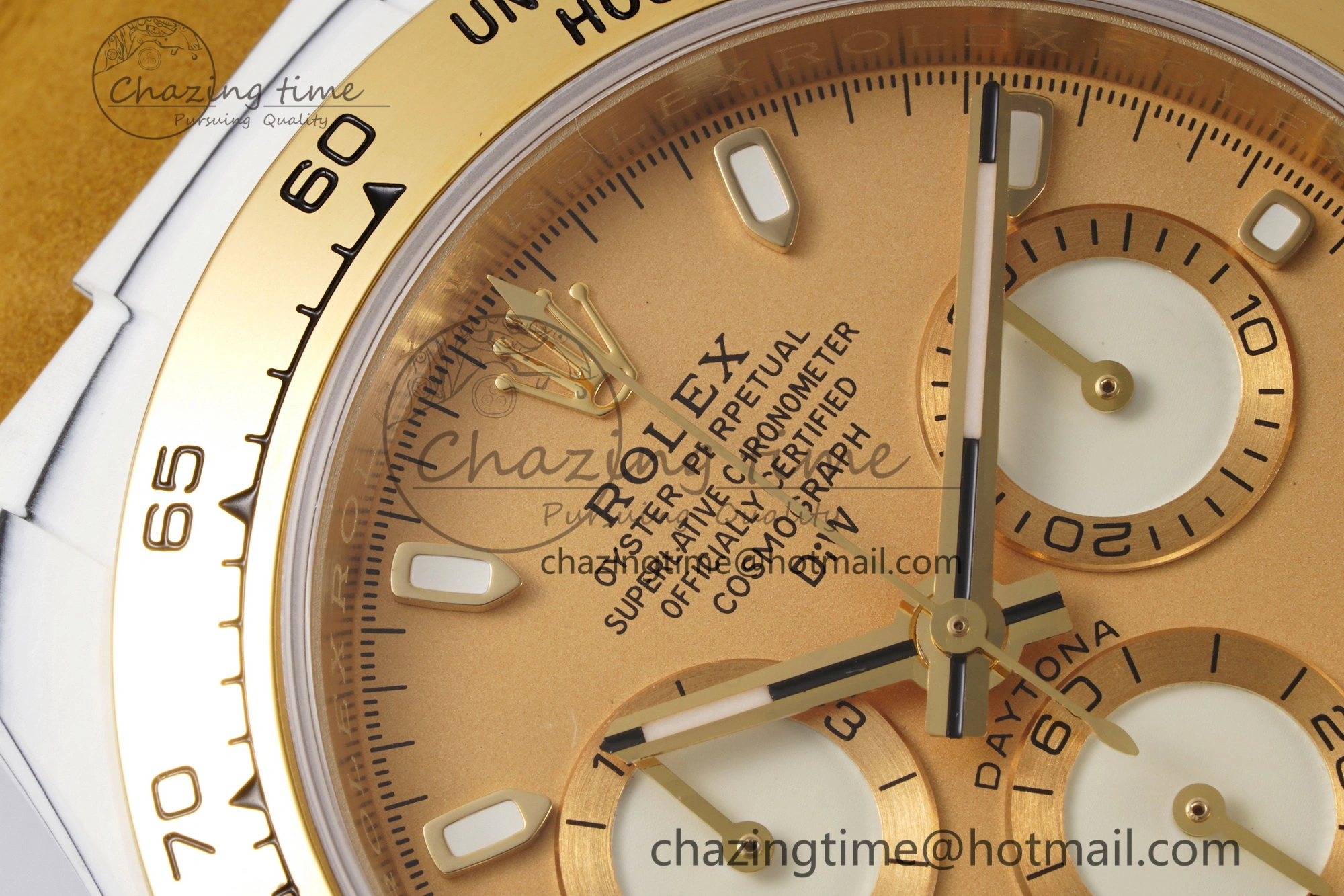 Colorful Daytona DIW White Carbon Case YG Bezel DIWF Edition YG Dial on Brown Leather Strap A 2001