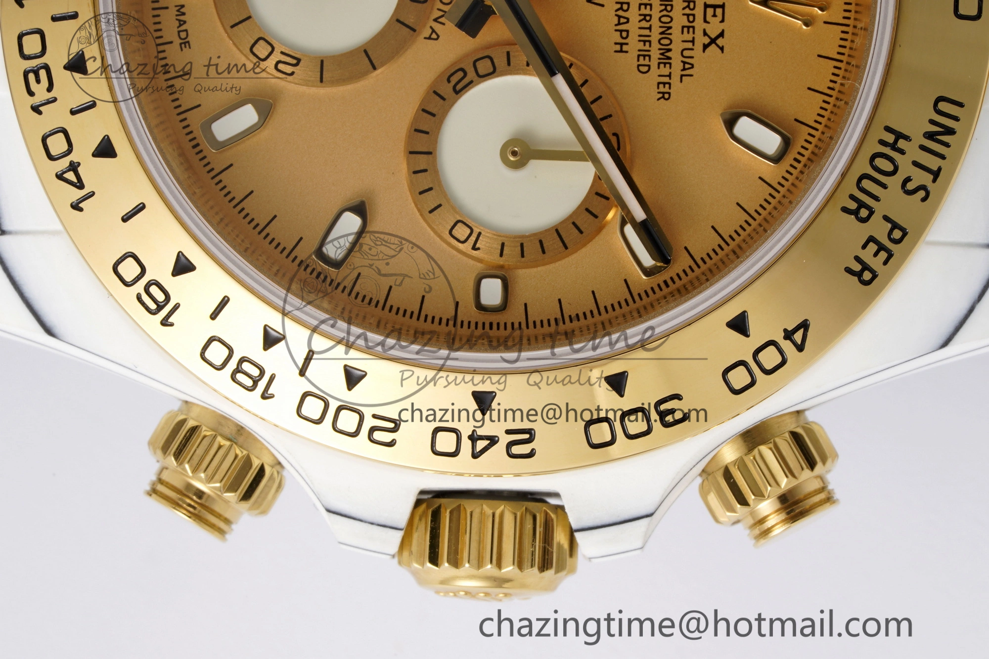 Colorful Daytona DIW White Carbon Case YG Bezel DIWF Edition YG Dial on Brown Leather Strap A 2001