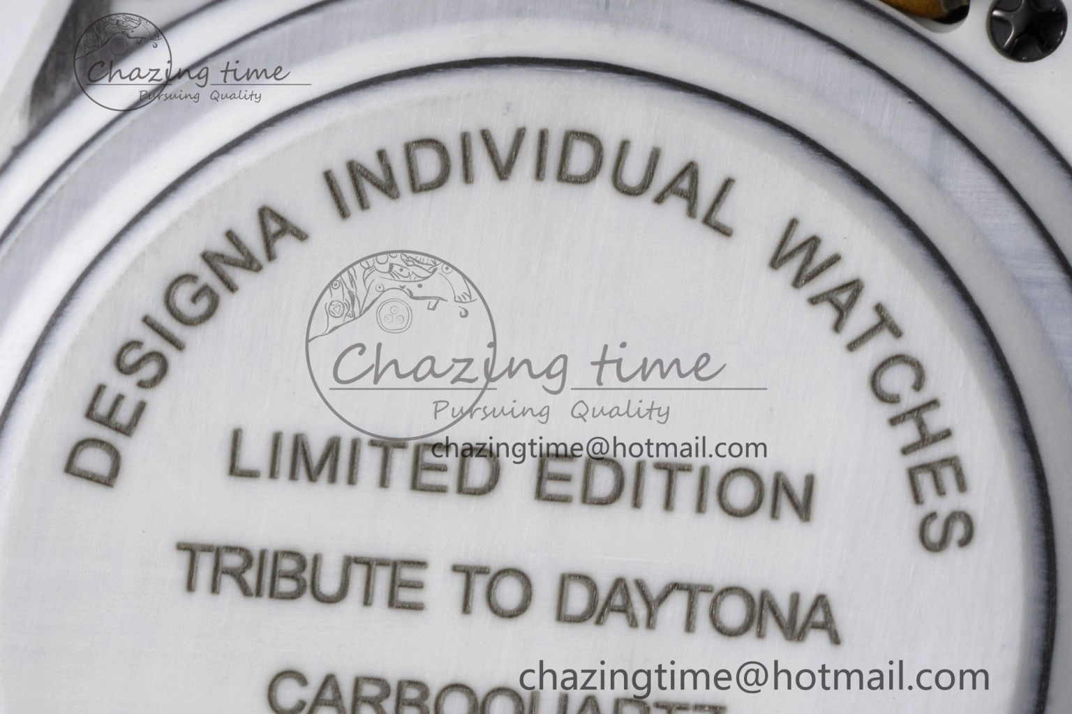Colorful Daytona DIW White Carbon Case YG Bezel DIWF Edition YG Dial on Brown Leather Strap A 2001
