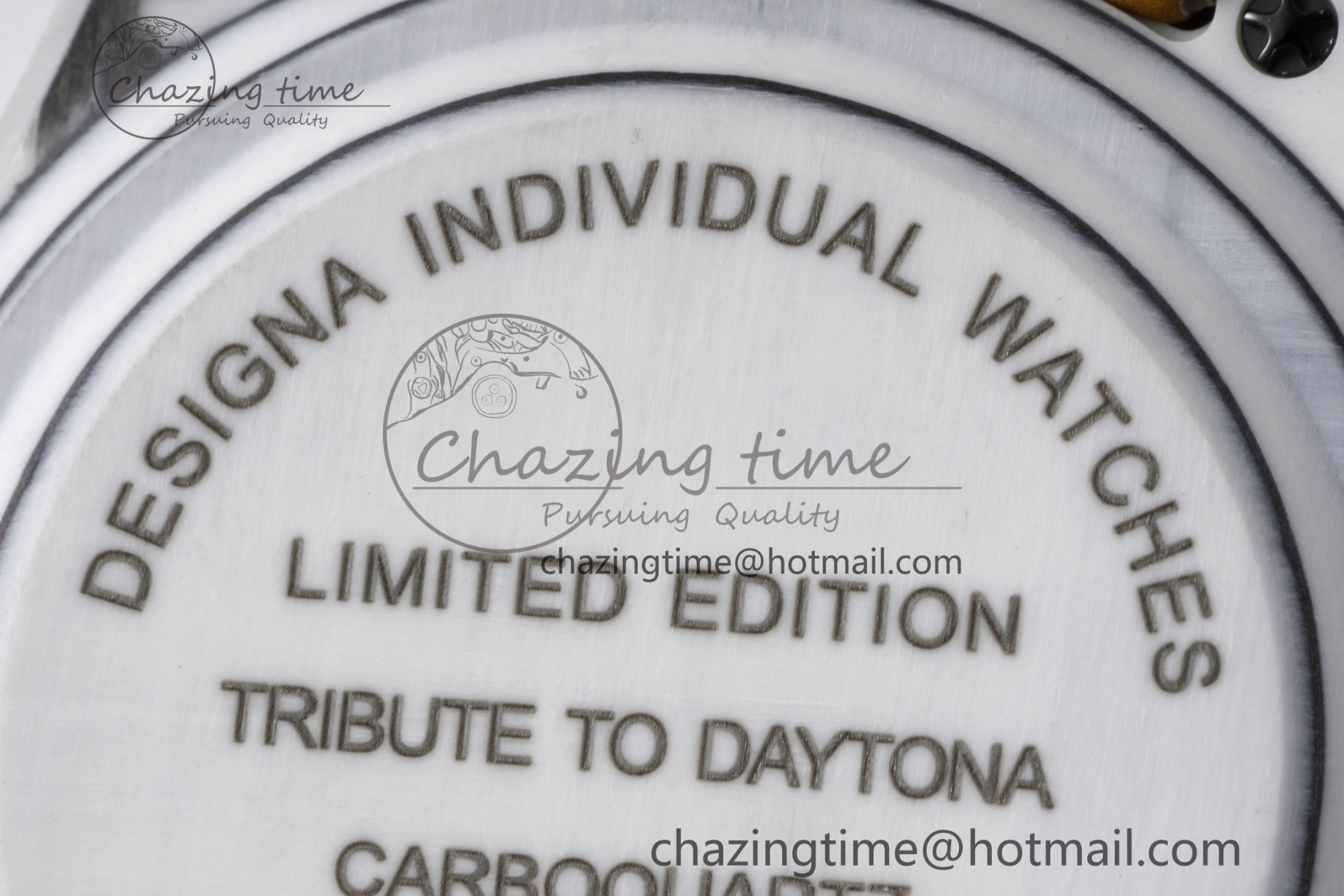 Colorful Daytona DIW White Carbon Case YG Bezel DIWF Edition YG Dial on Brown Leather Strap A 2001