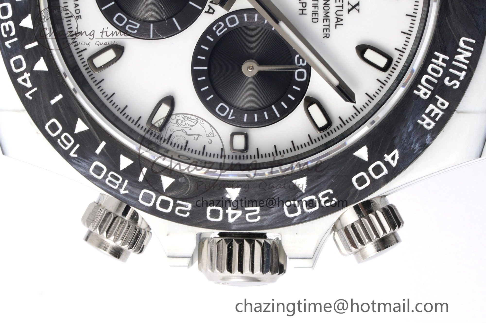 Upgraded Daytona DIW White Carbon Case and Bezel Noob Best Edition White Black Dial on Black Nylon Strap SA 1971